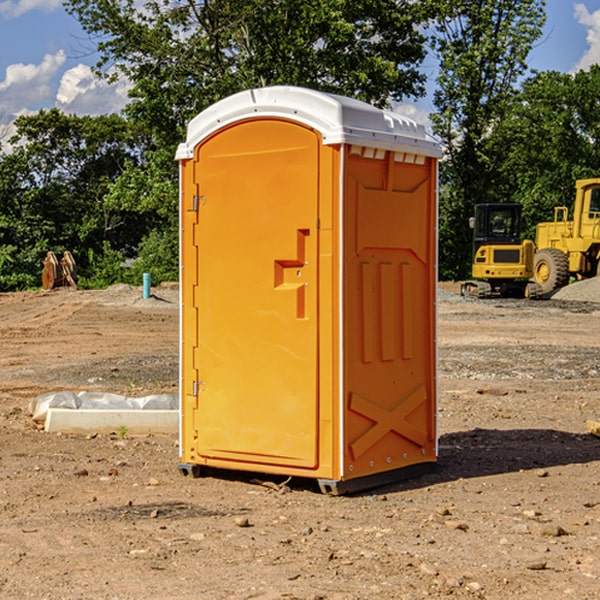 how often are the porta potties cleaned and serviced during a rental period in Orofino